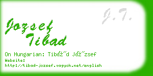 jozsef tibad business card